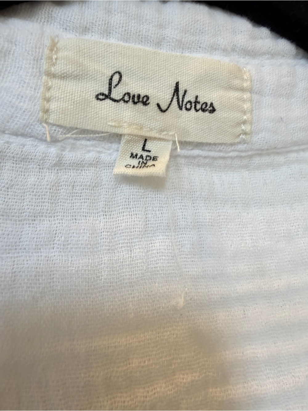 Love Notes White Cropped Gauze Button-Down Shirt - Picture 4 of 4